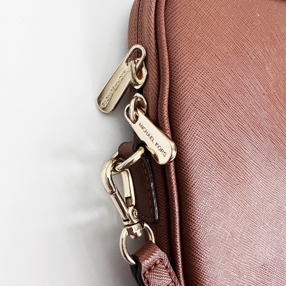 Michael Kors Brown 13” Laptop Bag with Strap and Gold Hardware - Picture 2 of 6